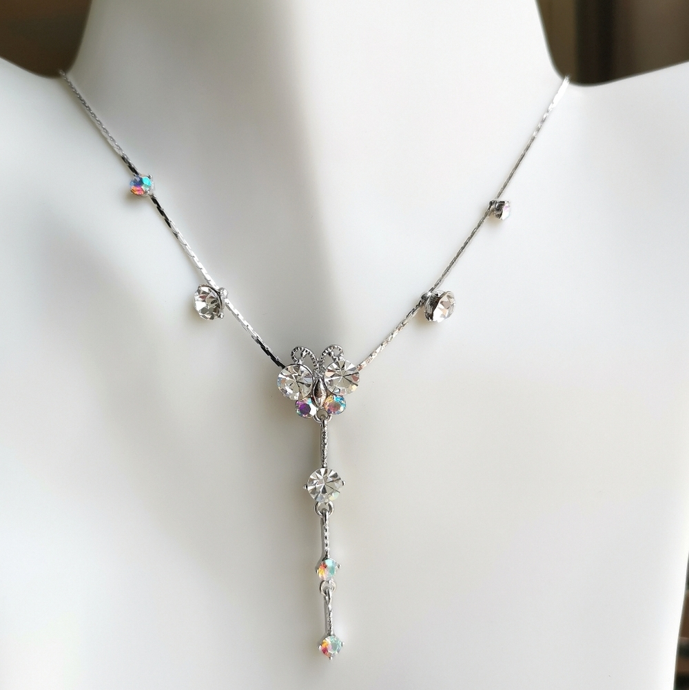 🆕 Crystal necklace  prom bridesmaid flower girl - Picture 5 of 6